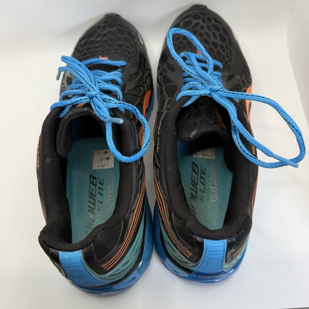 Puma Bioweb Elite Orhtolite Men's 11 Black‎ Blue Orange Running Shoes 186437-07 - Picture 9 of 11